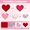 Wooden Hearts Valentines Decorations Indoor, Wood Heart Blocks Tiered Tray Decor Set of 4, Red Pink White Valentine Decoration for Home Party Office Shelf Door (Retro)